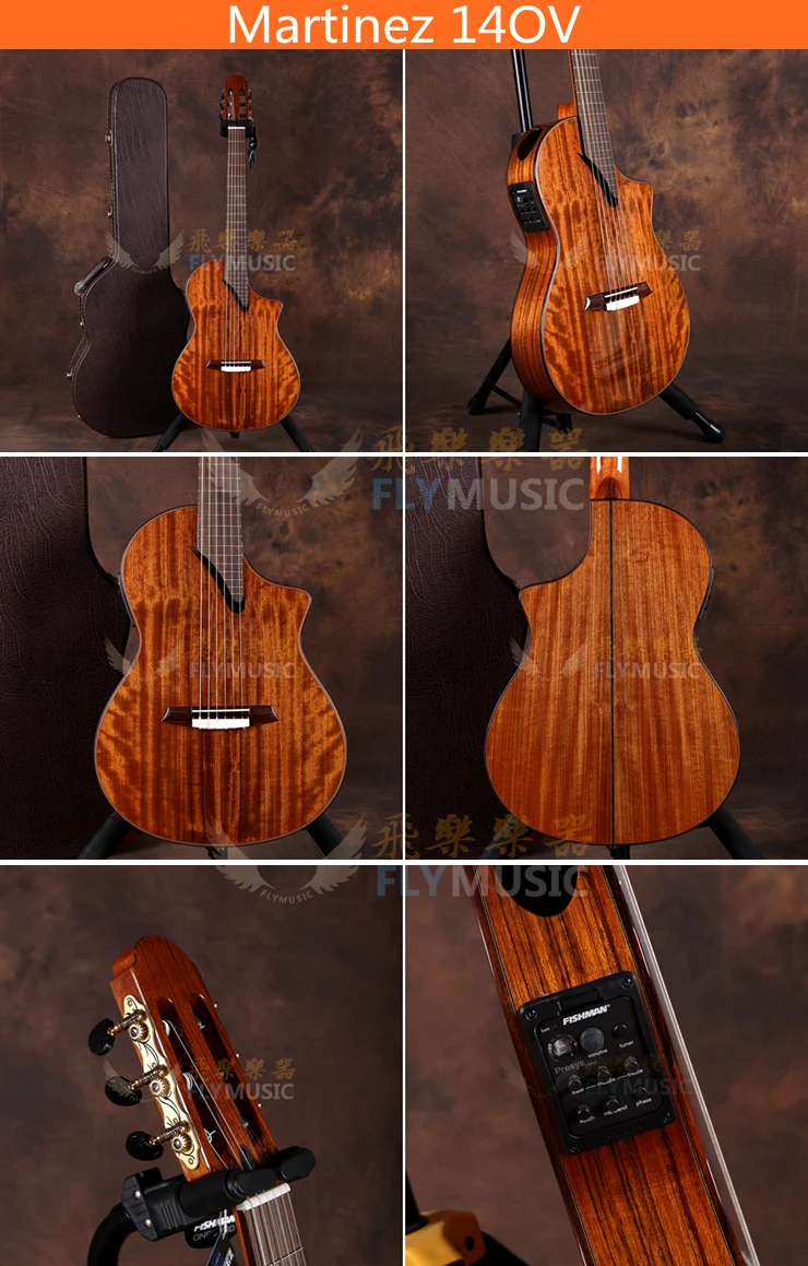 Martinez MSCC-14RS/MS/OV профессиональная сценическая Классическая гитара с fishman 301 EQ, Классическая электрогитара