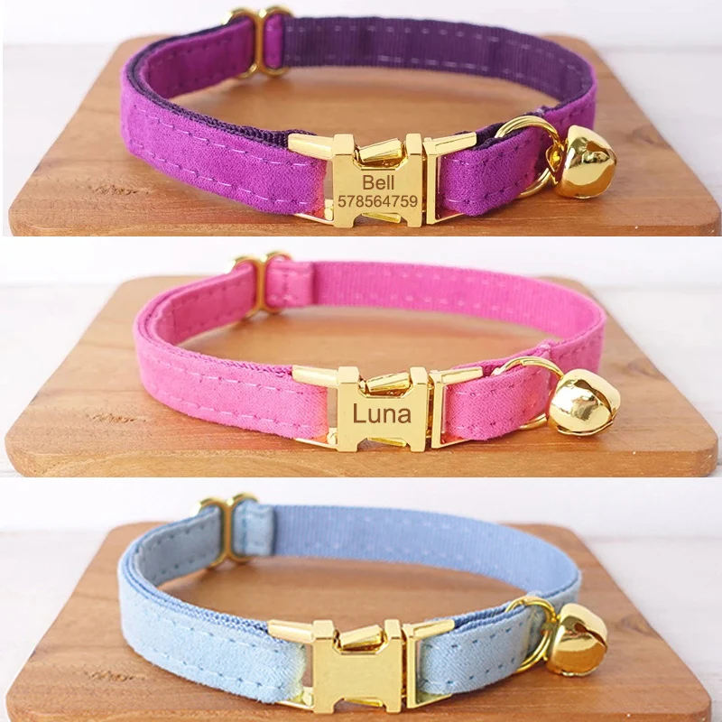 Персонализированный ошейник для кошек идентификационная бирка имя на заказ