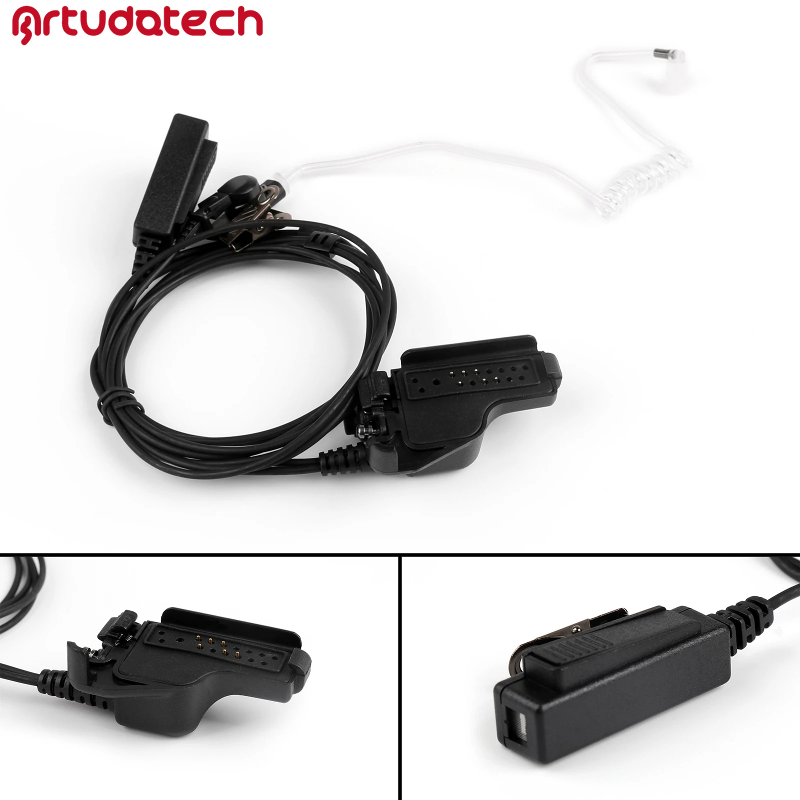 Artudatech Overt Акустическая трубка Гарнитура наушники PTT Mic для Motorola HT1000 MTX838 XTS3000 XTS2500