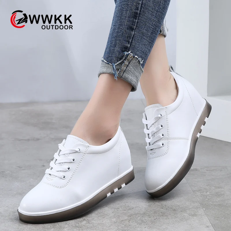 WWKK/Женская обувь для бега Модные кроссовки из искусственной кожи Спортивная