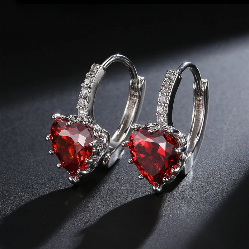 UILZ милые серьги-кольца с сердцем и кристаллами золотого цвета модные серьги со