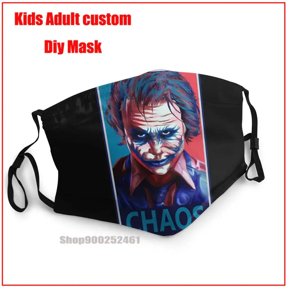 

Все становится хаосом, Джокер DIY маска для лица, модная моющаяся многоразовая маска для лица, маска для взрослых с забавным дизайном