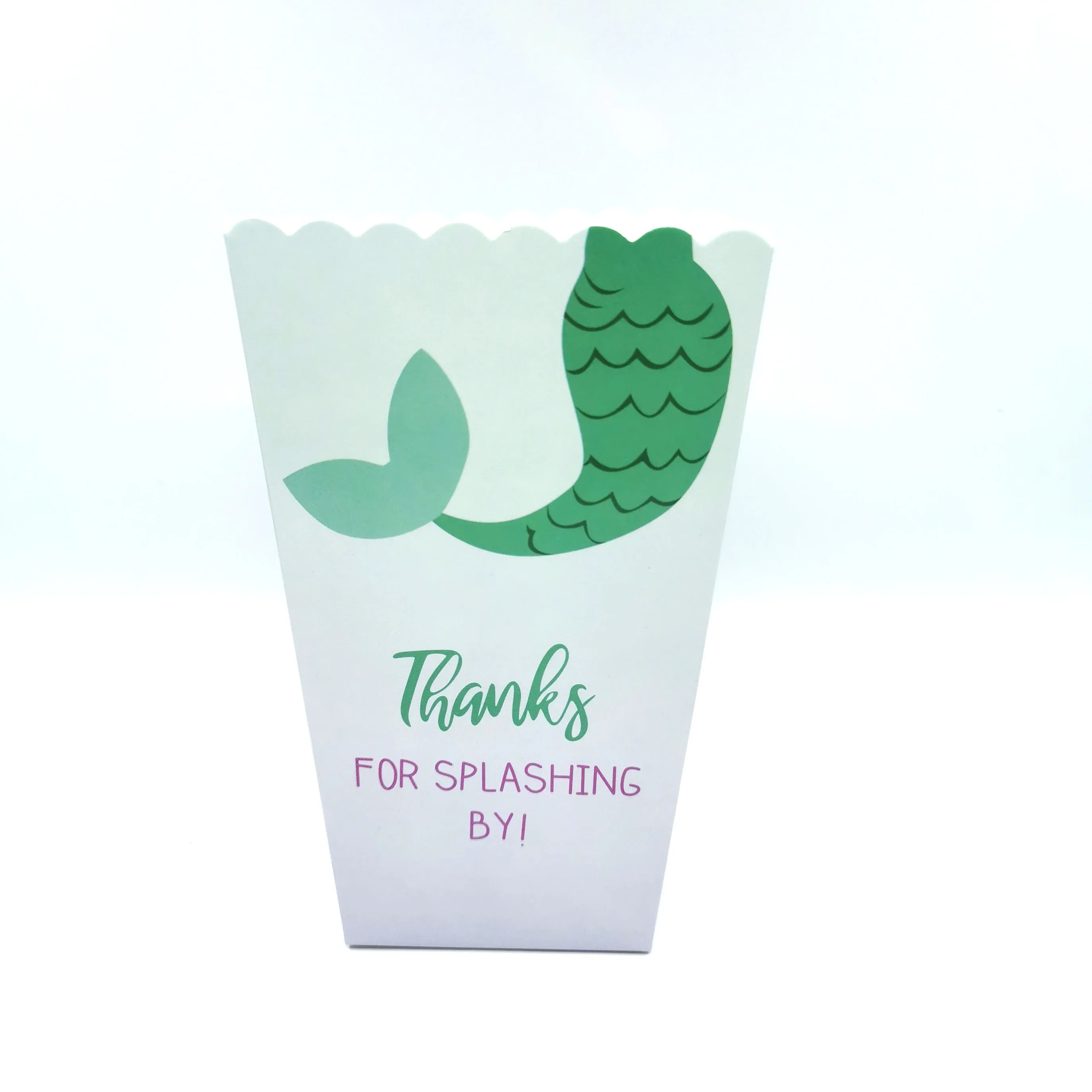 Русалочка бумажные коробки для попкорна сумки милые попкорн коробка вечерние