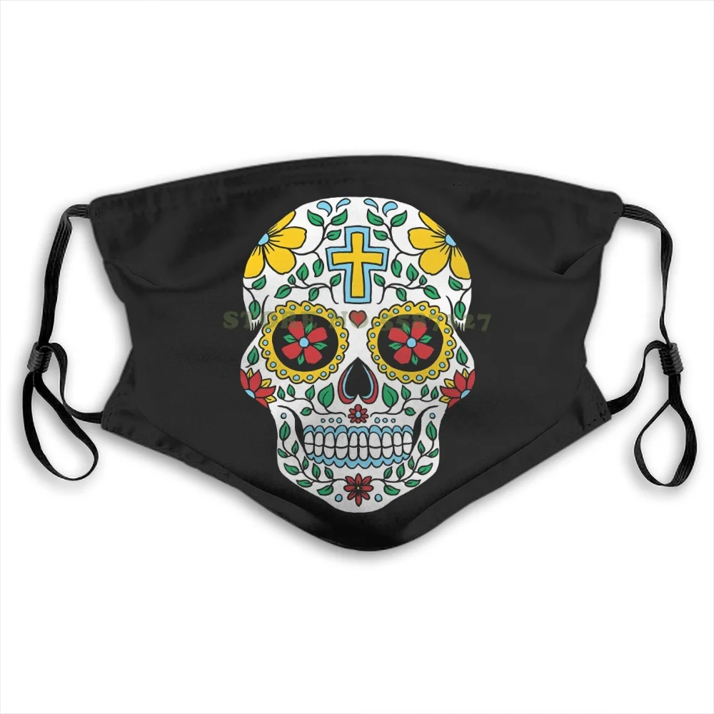 

Mexican Death Skull S~3Xl Big Size Cotton Free Shipping Kids Girl Men Face Masks