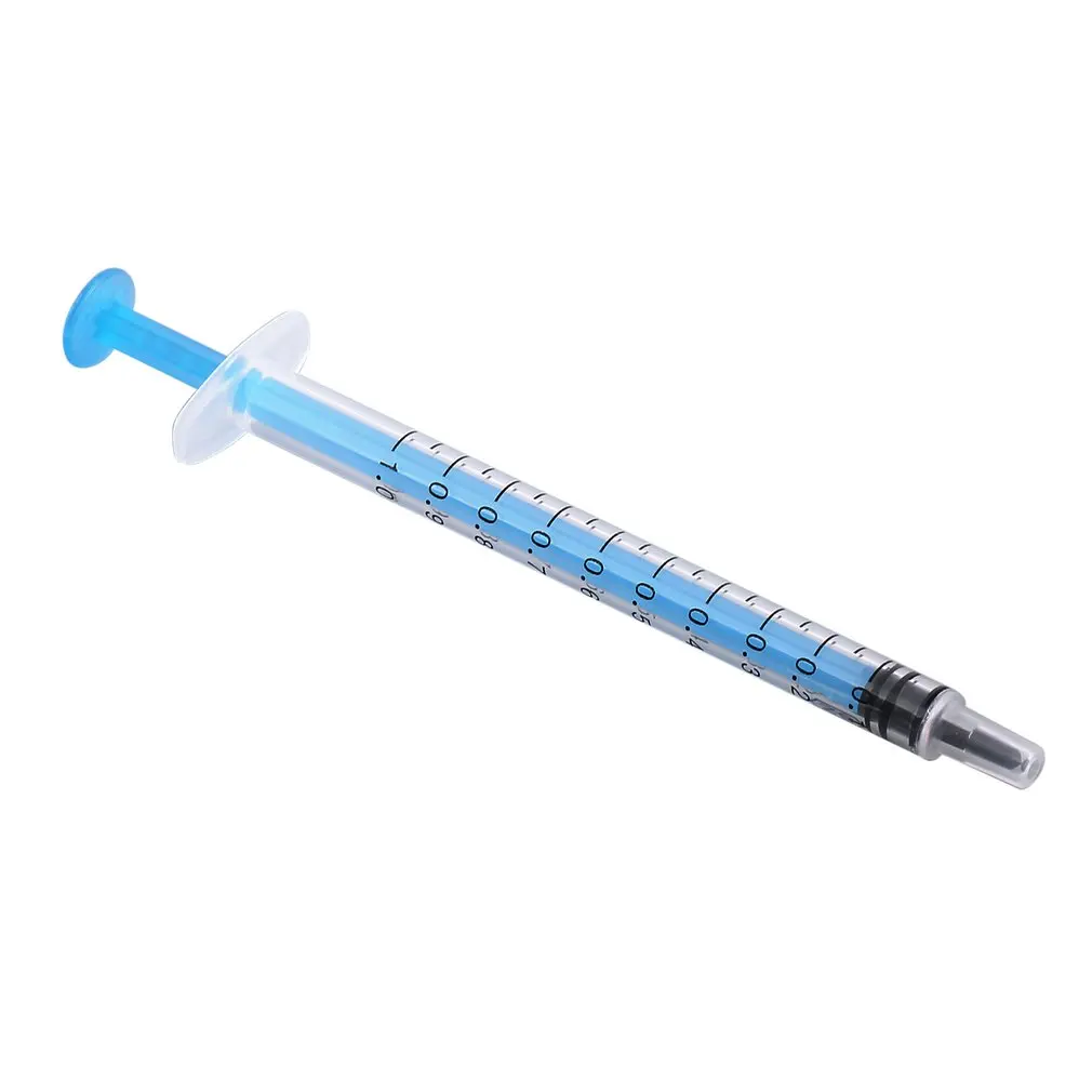 

20 Pcs Small 1 mL Plastic Hydroponics Analyze Disposable Measuring Nutrient Syringe epoxy resin syringe With Cover Measuring