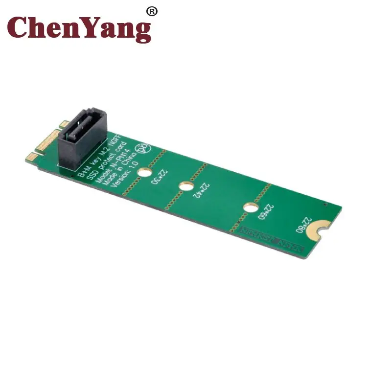 

Chenyang Motherboard NGFF B/M-key M.2 to Vertical SATA 7pin Hard Disk Drive SSD PCBA Extension Adapter