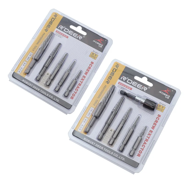 Набор экстракторов сломанных болтов 5/6 шт. Хромовый молибденовый экстрактор