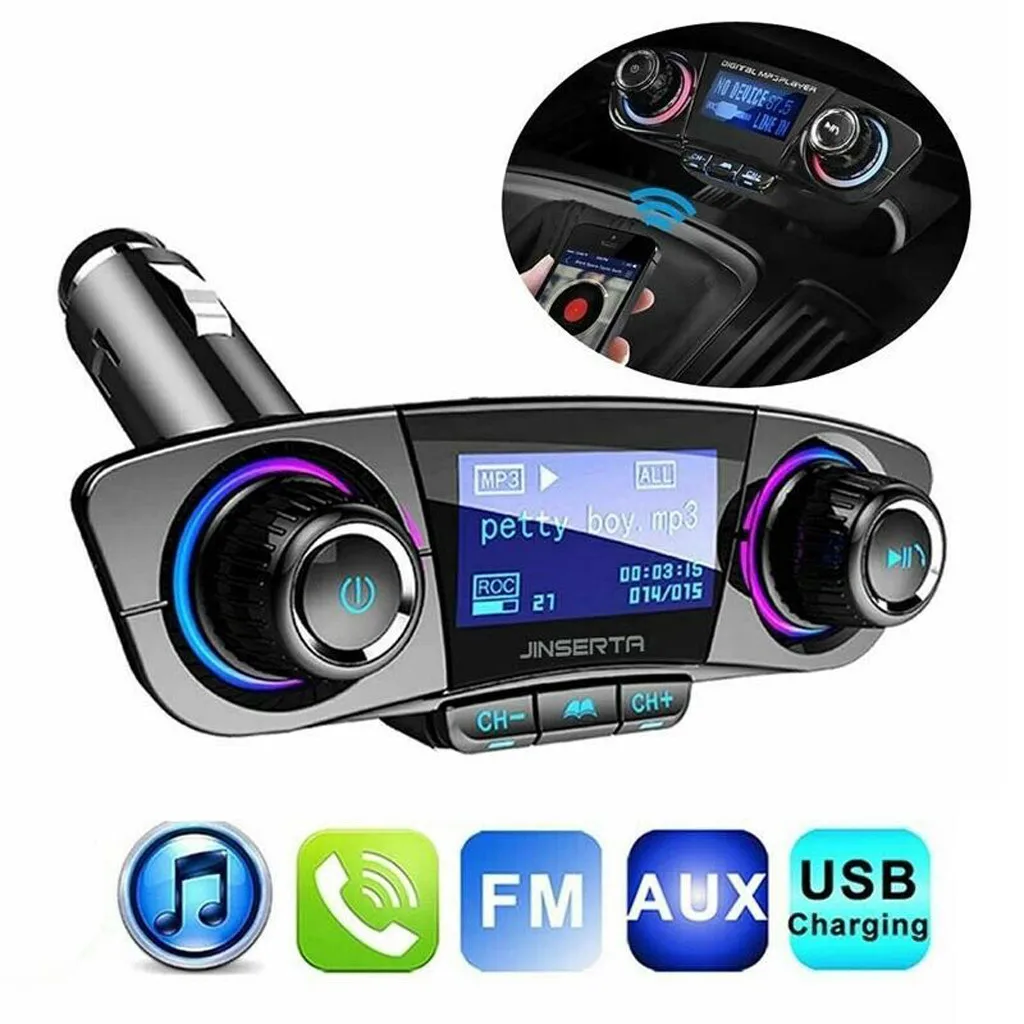 BT автомобильный fm-передатчик MP3-плеер Hands free Radio Adapter Kit Dual-charge USB зарядное устройство функция отключения памяти mp3-плеер
