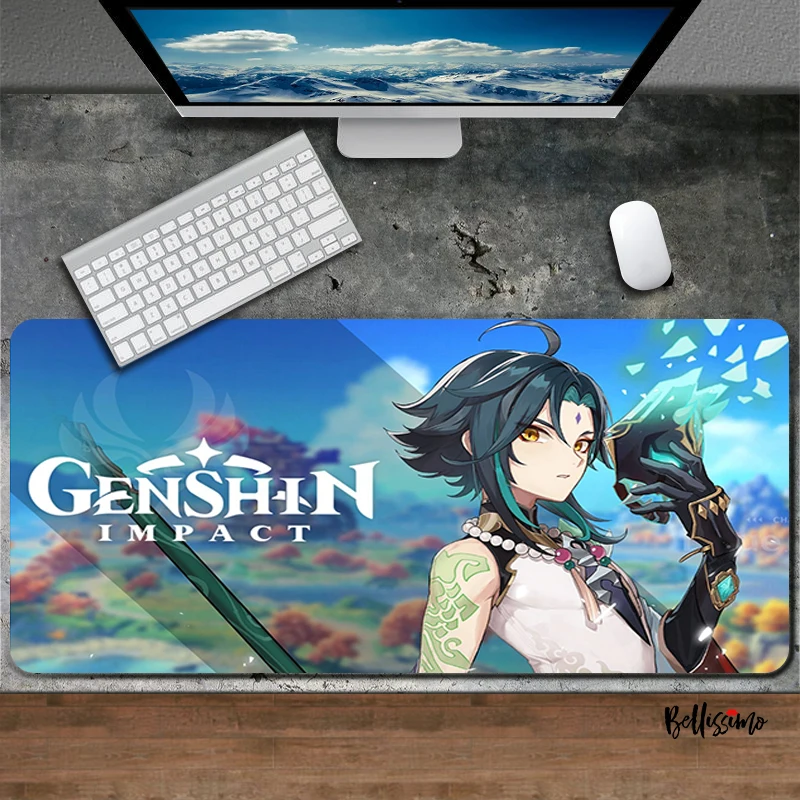 

Deskmat Pad Pad Mouse Gaming Desk Accessories Setup Gamer Accessories Computer Mat for Pc Mausepad Anime Rug Diy Genshin Impact
