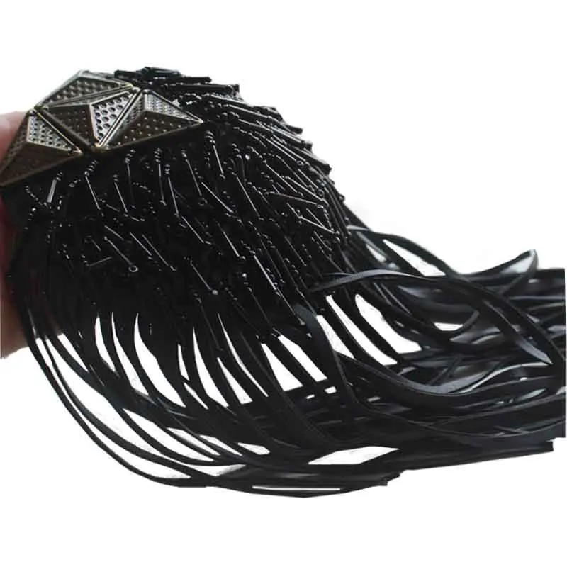 

Manufacturer's suit performance shoulder PU leather tassel epaulet jewelry clothing metal accessories spot cross border