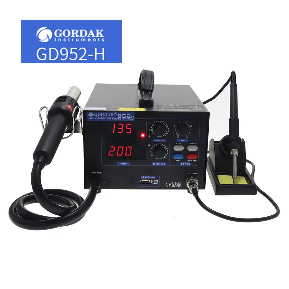 GORDAK 952 952H наладочная станция BGA для распайки SMD термостатический пистолет
