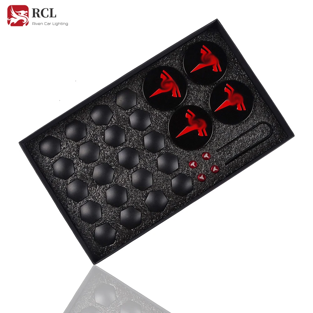 

4pcs Wheel Center Caps 56mm disc hub caps emblem covers decal refit sticker black Silver red white for Tesla model 3 x s