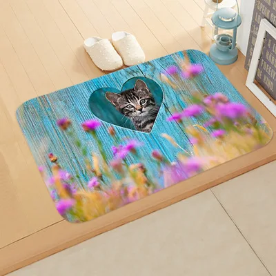 Kawaii Cat коврики с принтом кота для ванной кухни ковры впитывающие воду коврик