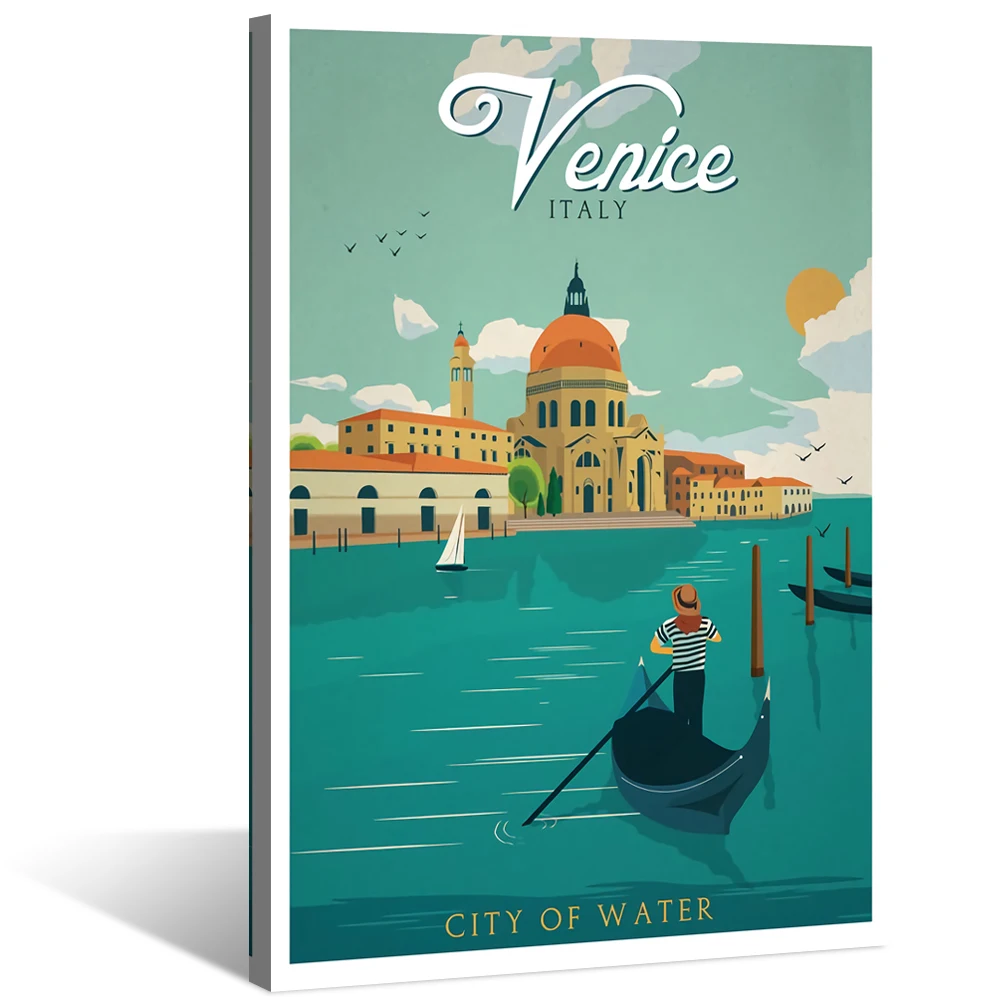 

Canvas Poster VENICE ITALY Wall Art Painting Nordic Poster Prints Home Decoration Wall Painting with Framed