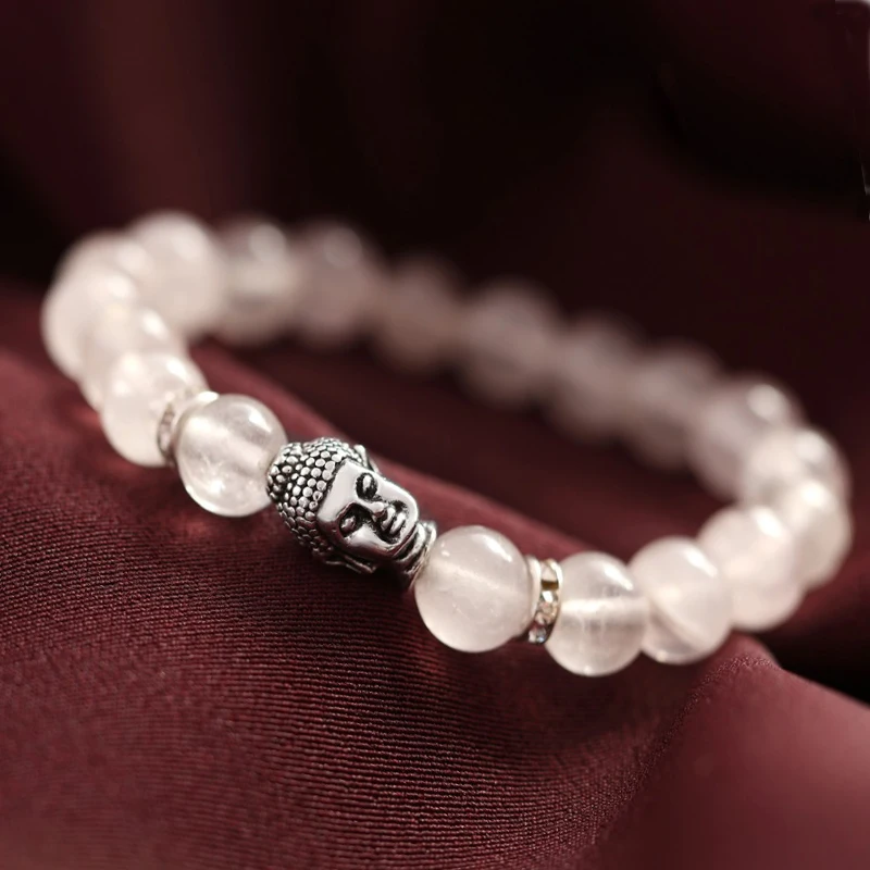 Браслет женский мужской эластичный с кристаллами буддийские амулеты на голову |