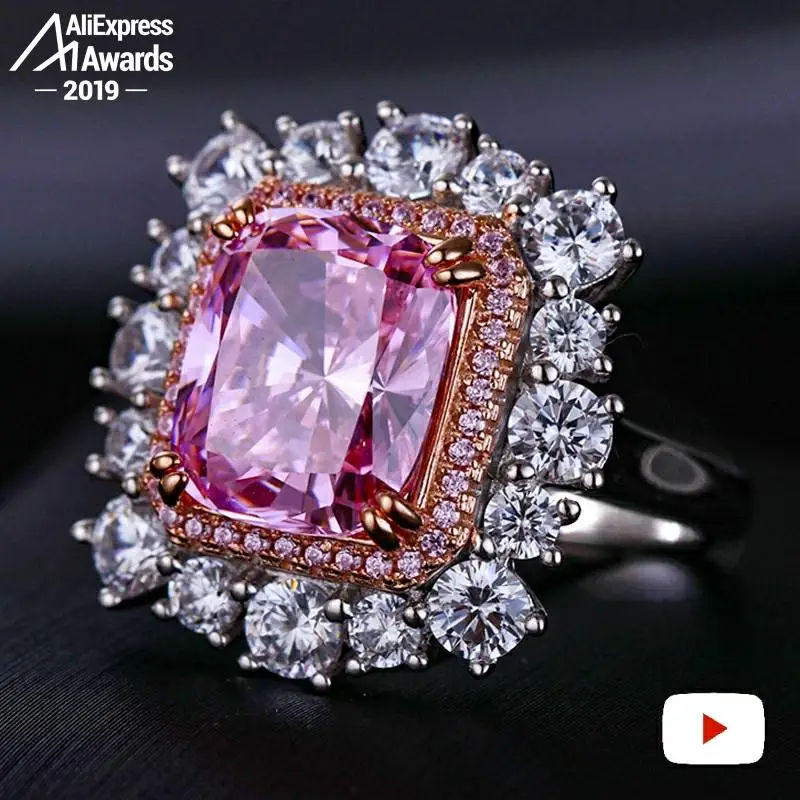 Кольцо из серебра 925 пробы с камнями цитрином сапфиром аметистом и Рубином |