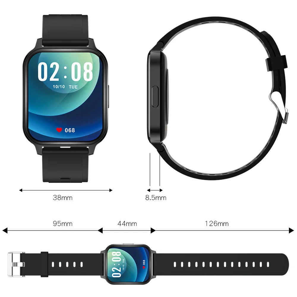 

2021 New Q18 Men Women Smart Watches Waterproof 1.7 inch Full Touch Multi-Dial Ultra Thin Sports Health Tracker For Ios Android