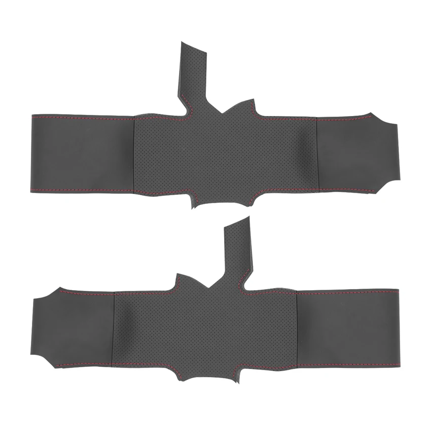 

LQTENLEO Black Artificial Leather Hand-stitched Car Steering Wheel Cover for Hyundai Santa Fe 2019 2020