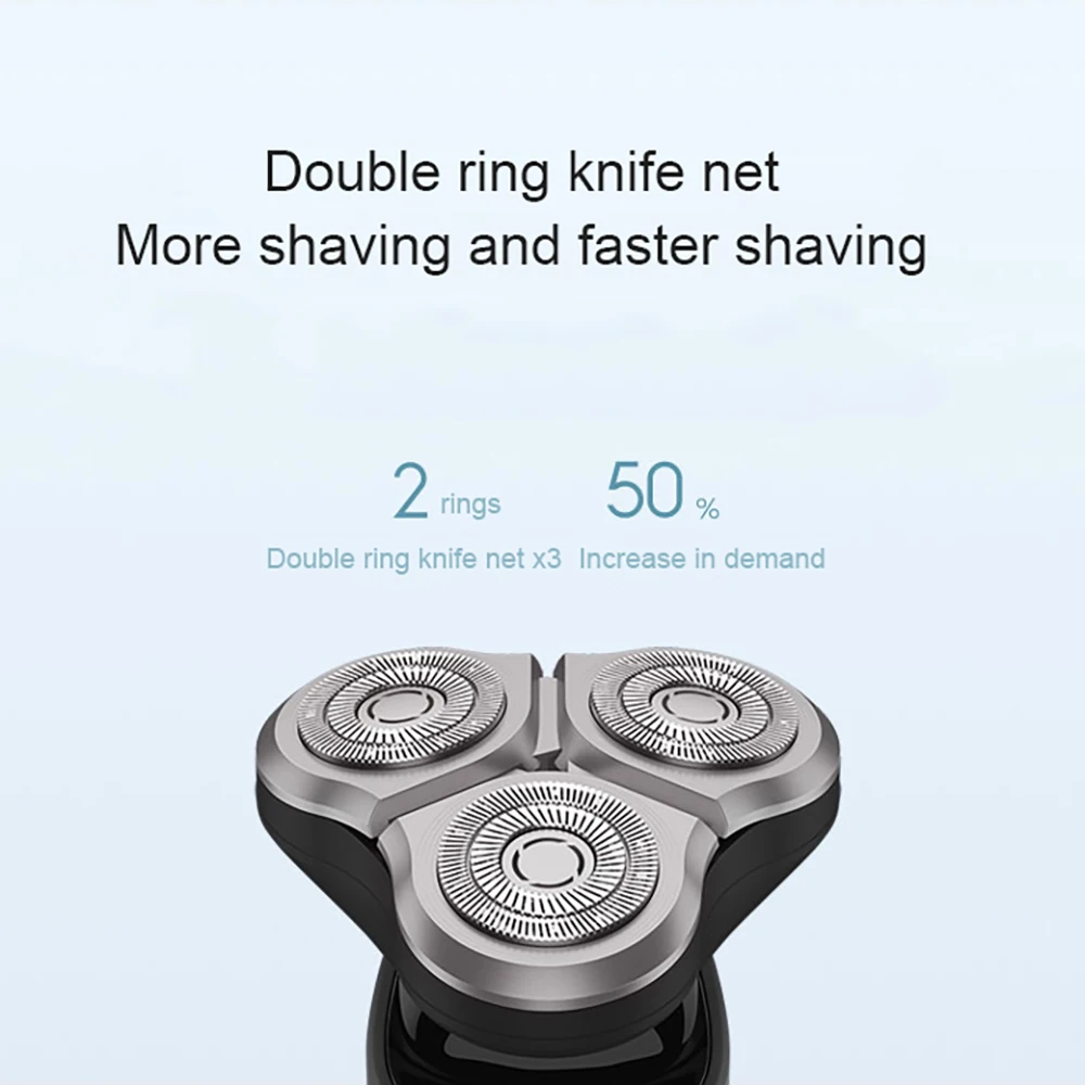 Electric Shaver S500c Washable Portable Beard Trimmer Facial Clean 3-in-1 Rechargeable Men's Shaver Smart Clean Shaver enlarge