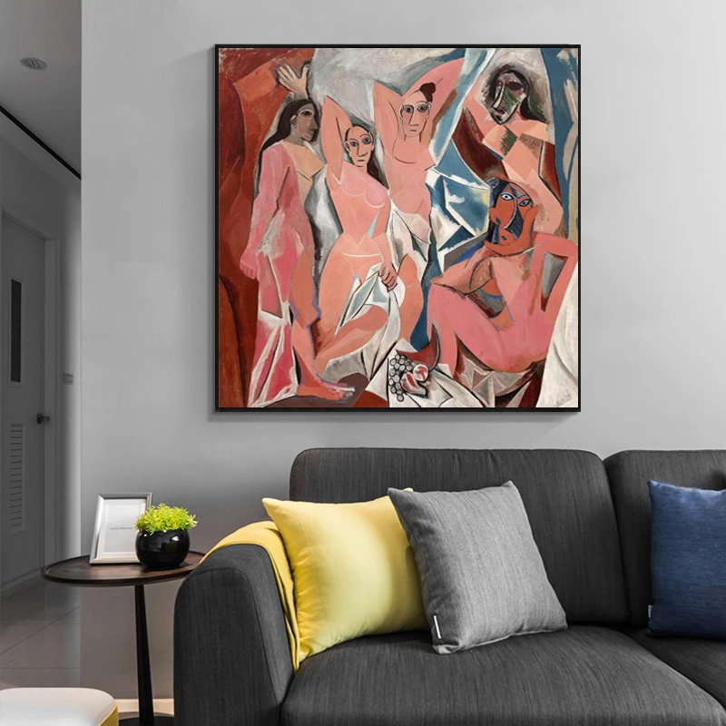 Знаменитая Картина на холсте с изображением демиизясалона деним Пикассо картина