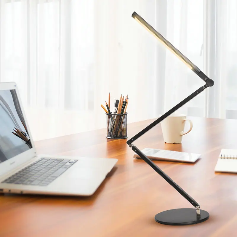 

8W Modern Office Desk Lamp Swing Long Arm LED Desk Light Dimmer Eye Care Table Luminaire Energy Saving Study Table Light