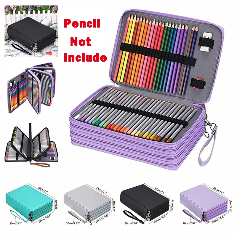 200 Holes School Pencil Case for Girls Boy Pencilcase Large Cartridge Pen Box Big Penal Stationery Bag Storage Kit Pouch