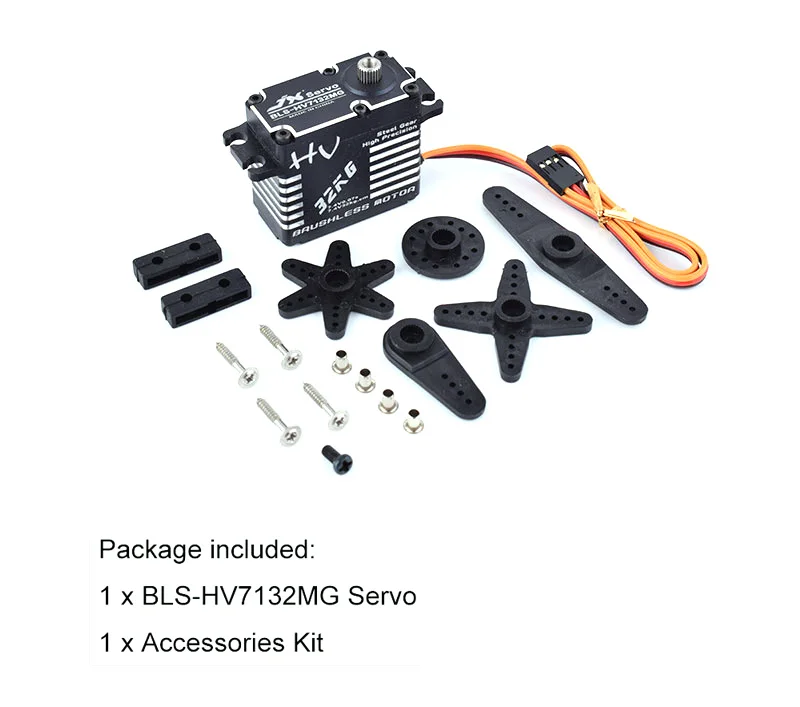 JX Servo BLS-HV7132MG 32 кг 7,4 В 0.07sec высокая скорость точность стали шестерни ЧПУ цифровой бесщеточный для RC автомобиль робот самолет Дрон