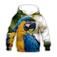 parrot 3d printed hoodies family suit tshirt zipper pullover kids suit sweatshirt tracksuitpant shorts 02