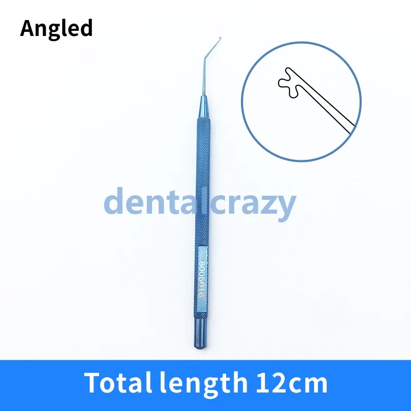 1 pc angle 1 шт. титановый сплав Kuglen Iris крюк и объектив манипулятор Push-pull офтальмологический инструмент крюк прямые и угловые наконечники - Цвет: 1 pc angle