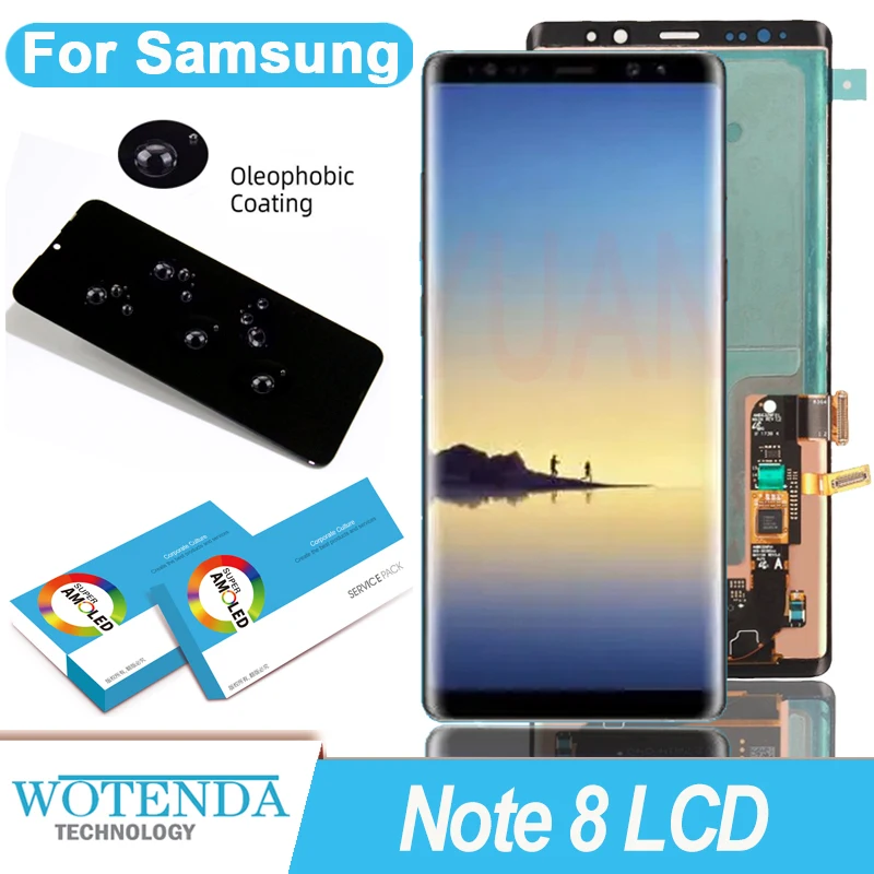 ЖК-дисплей 100% дюйма с Amoled-дисплеем Burn Shadow для SAMSUNG Galaxy Note 8 N950 N950F сенсорный экран