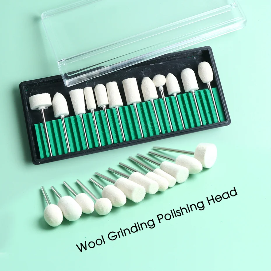 12/30 шт алмазные Кварцевые фрезерные сверла для ногтей набор электрических