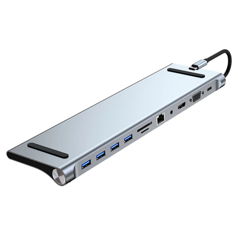 

Usb-концентратор 3,0 для ноутбука Macbooks, док-станция 11 в 1, совместимая с HDMI, VGA, SD, Tf
