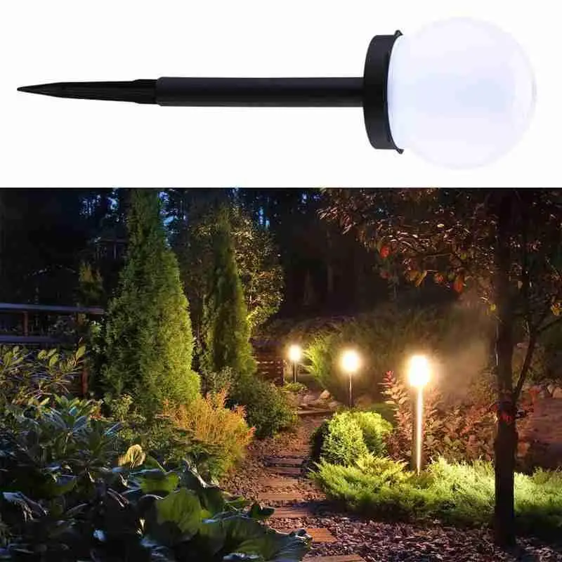

Round Solar Powered Ground Light Landscape Decoration Camping Outdoor Light 1.2V Bulb Stick Waterproof LED Solar K4M7