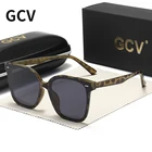 Мужские и женские ультрафиолетовые очки GCV, солнцезащитные очки в тонкой квадратной оправе с поляризационными линзами UV400, 2021