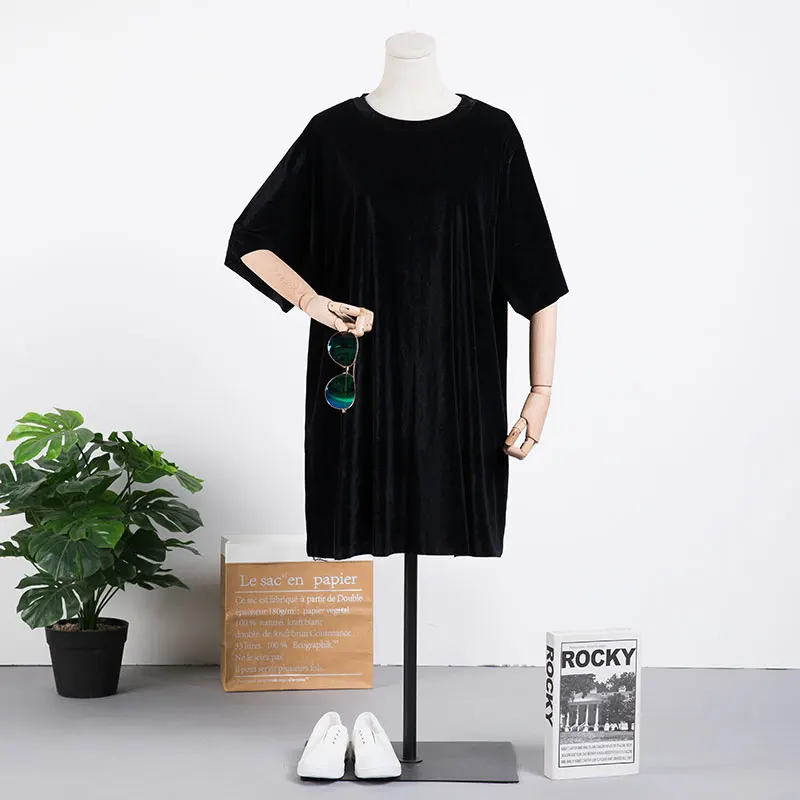 Женские свободные повседневные футболки летние платья DIMANAF женские топы простые