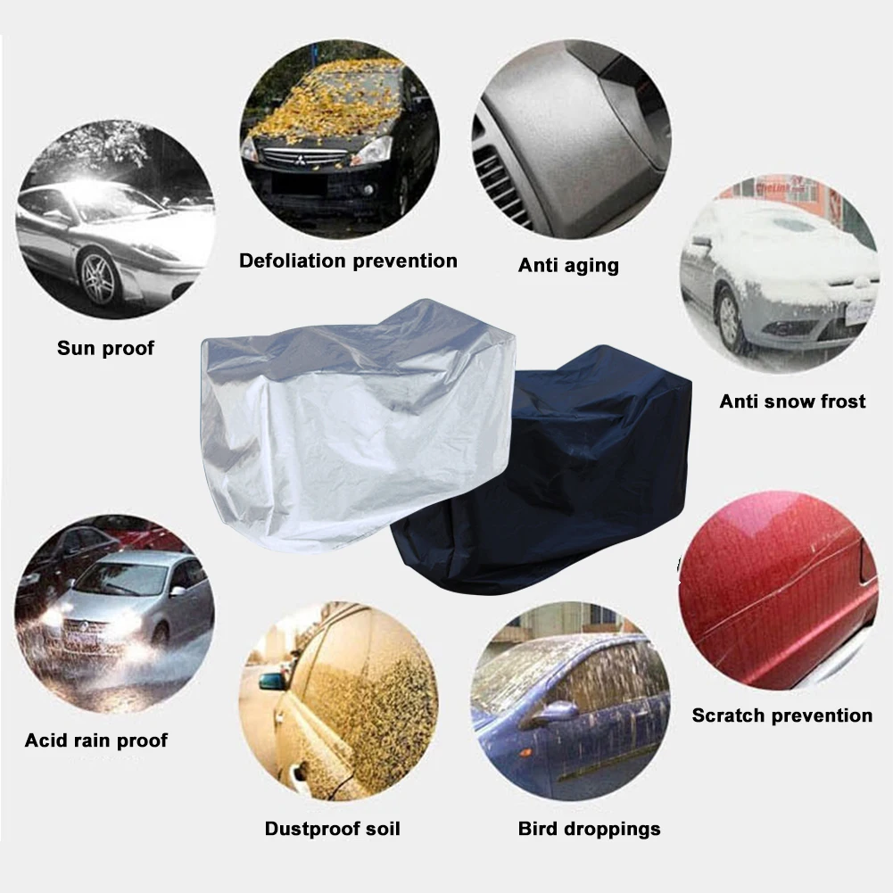 

Car Cover Universal Fit Water Resistant Anti UV Washable With Elastic Band Electric Vehicle Oxford Cloth Easy Clean For Kids