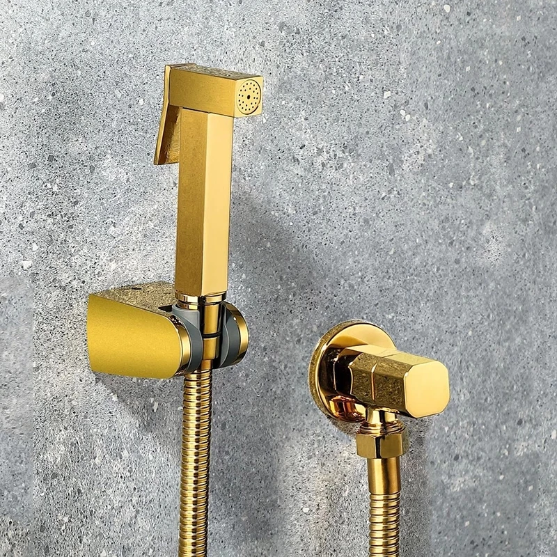 Смеситель для биде смеситель золотой Латунный душа мойки мусульманский Ducha Higienica