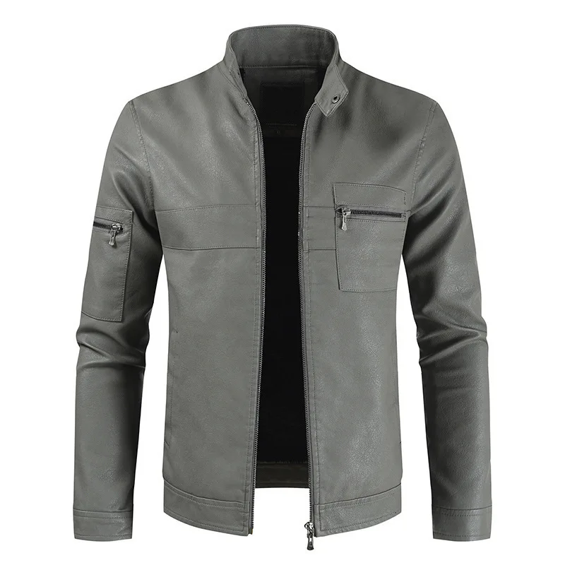 Осенняя мужская куртка с застежкой молнией размера плюс Босоножки из