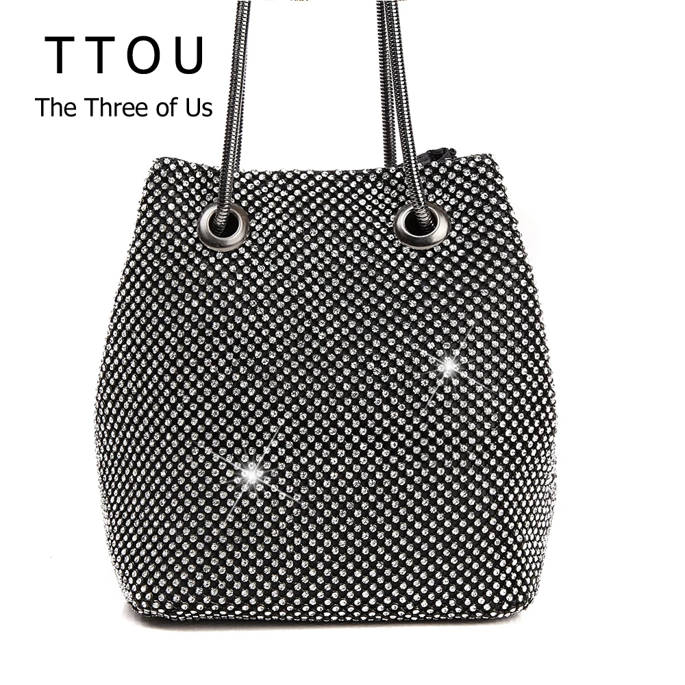 

Fashion Diamond Lady Party Club Top-hangbag Luxury Women Banquet Shoulder Bag Rhinestone Evening Crystal Decoration Bucket Bag