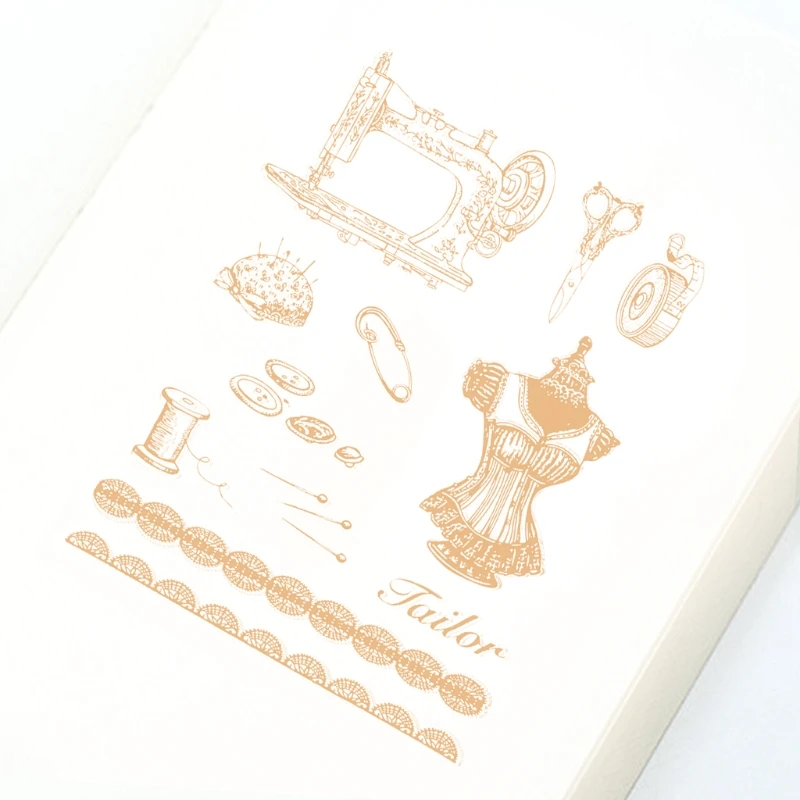 

C5AD Sewing Transparent Clear Silicone Stamp For DIY Scrapbooking Photo Album Decor