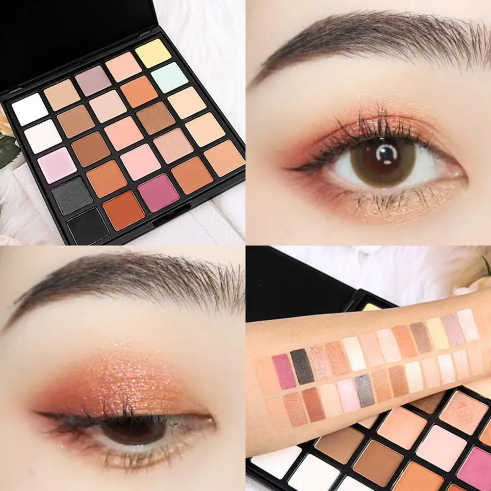25 Цвета палитра теней для макияжа матовая блестящие тени глаз Эфирное Shimmer