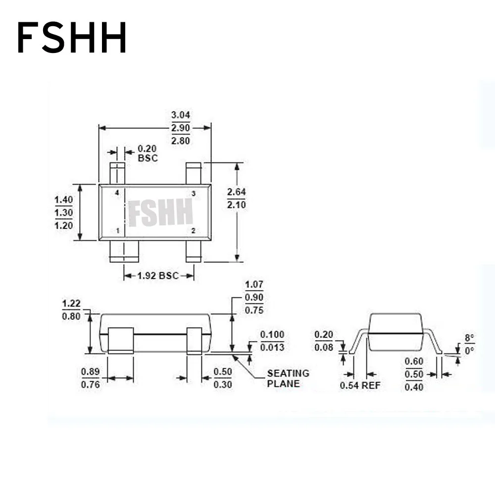 Clamshell SOT143 SOT-143,         PCB