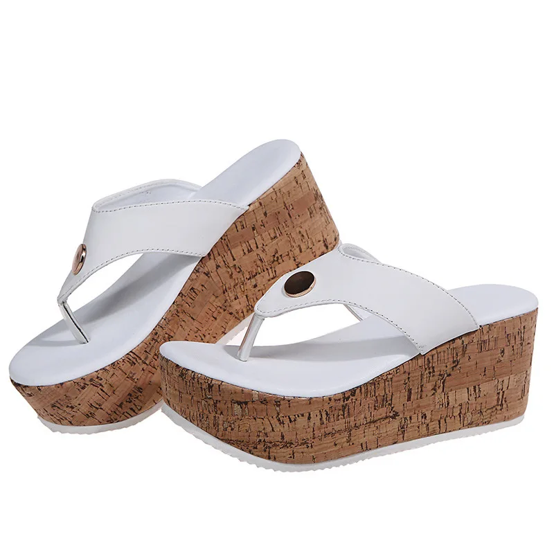 Promotion Women Summer Slippers Shoes Platform Plus Size Wedges Woman Slides Fashion Casual Ladies Increase Height Shoes Female