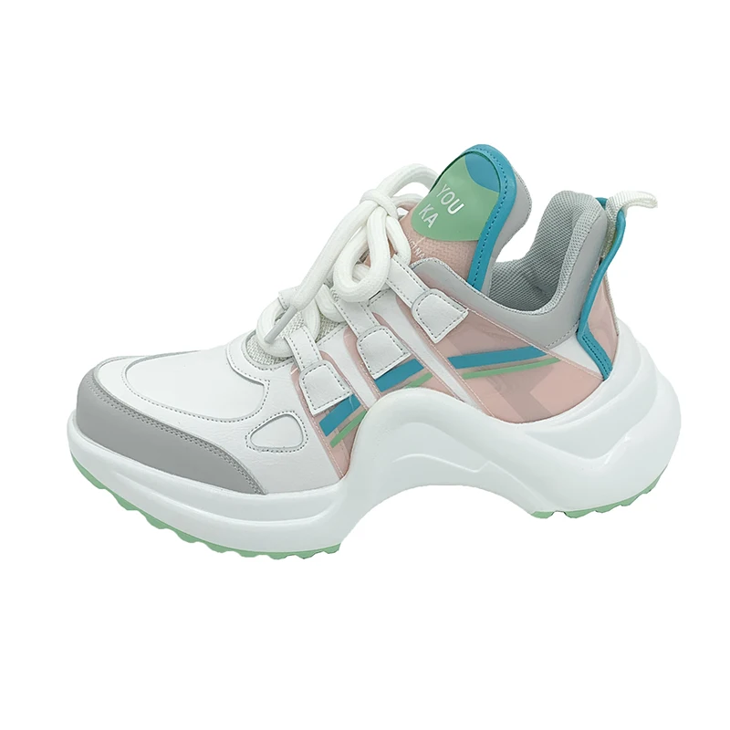 

Basket Femme 2021 New Shoes Women Chunky Sneakers Fashion Lace-Up Vulcanize Shoes Female Casual Platform Sneakers Woman