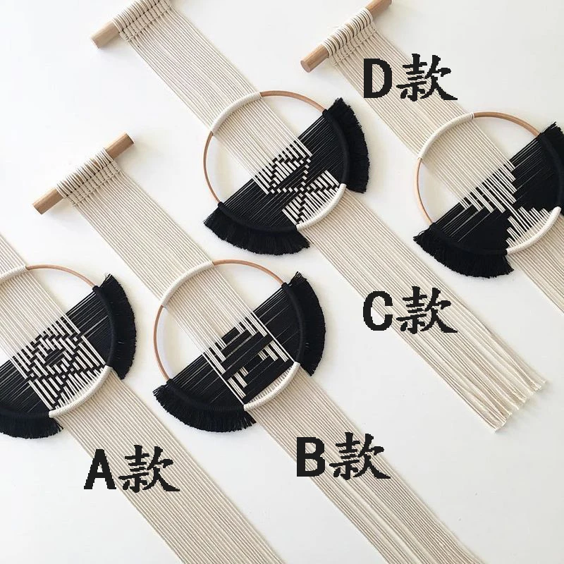 Декоративный макраме в стиле бохо настенный хлопковый тканый креативный Круглый