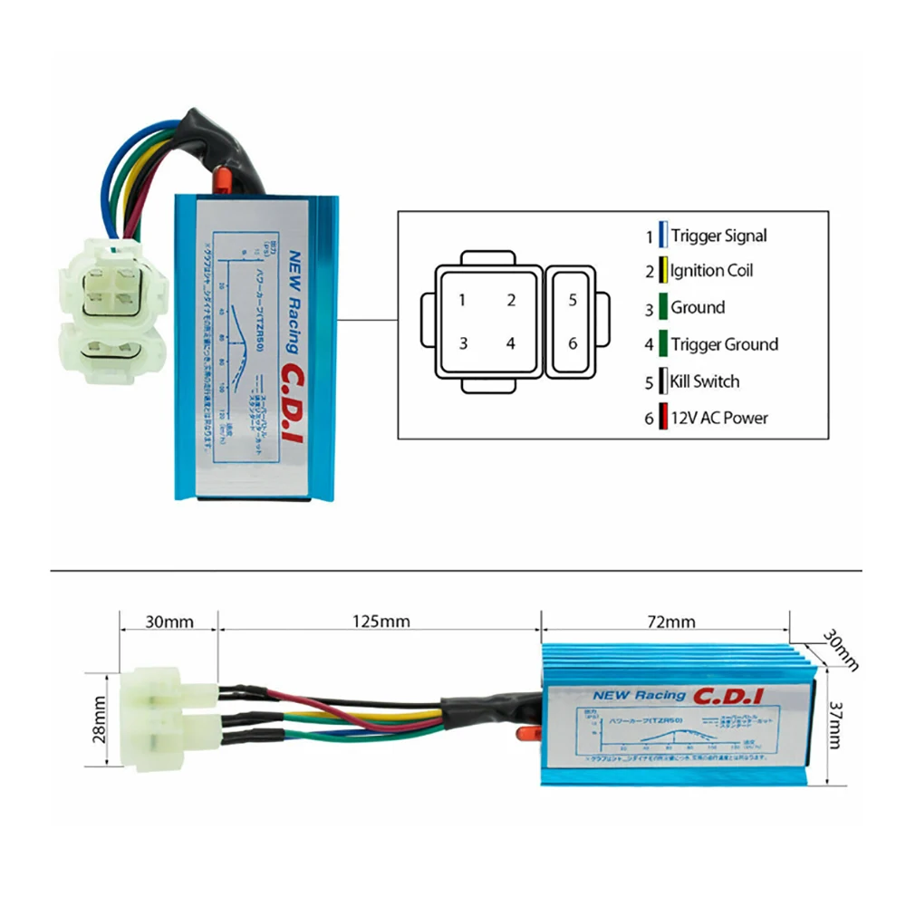 CNC катушка зажигания Свеча для Gy6 зажигание квадроцикла 6pin аксессуары с и CDI