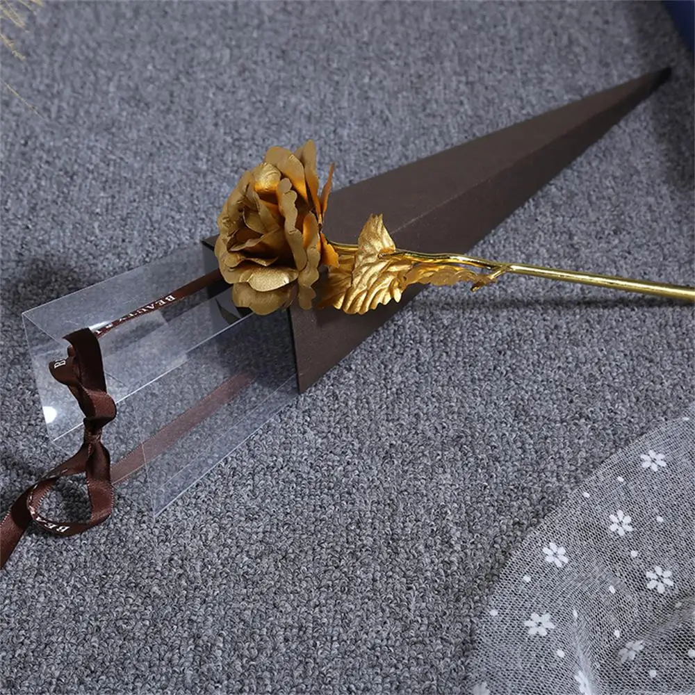 

PVC packaging Aritificial Rose Flower with Clear Packing Box for Valentine Mother's Day Gift Valentine's Day couple girls