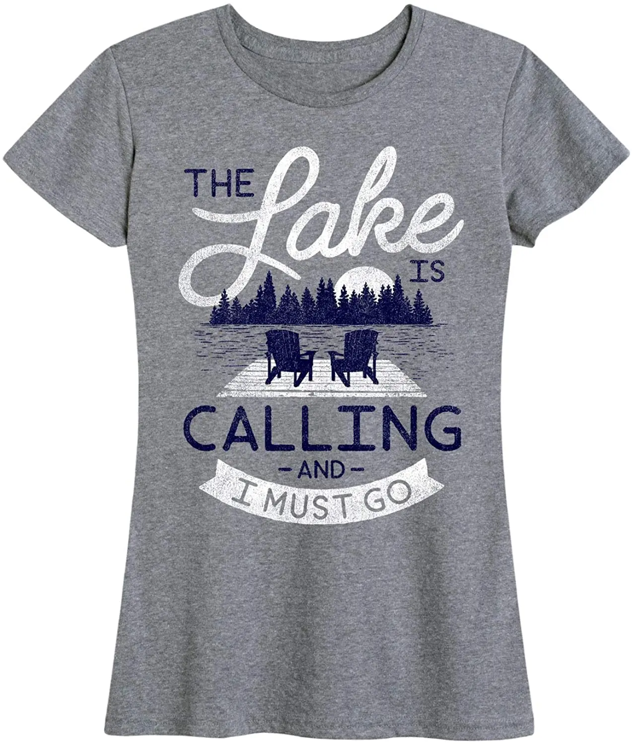 

The Lake is Calling and I Must Go - Women's Short Sleeve Graphic T-Shirt New Arrivals Harajuku Tee Summer 2020 Cotton Tshirt