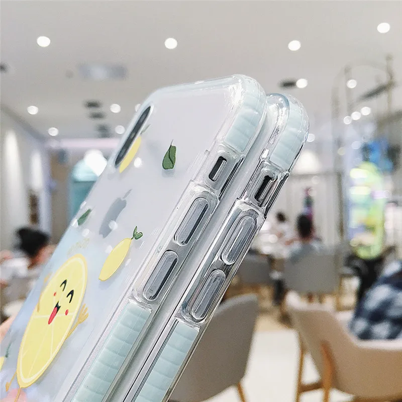 Чехол для телефона Cartoon Fruit Avocado Lemon для iPhone Xs Max XR, прозрачный мягкий силиконовый чехол для X 7 8 6S 6 Plus Coque.
