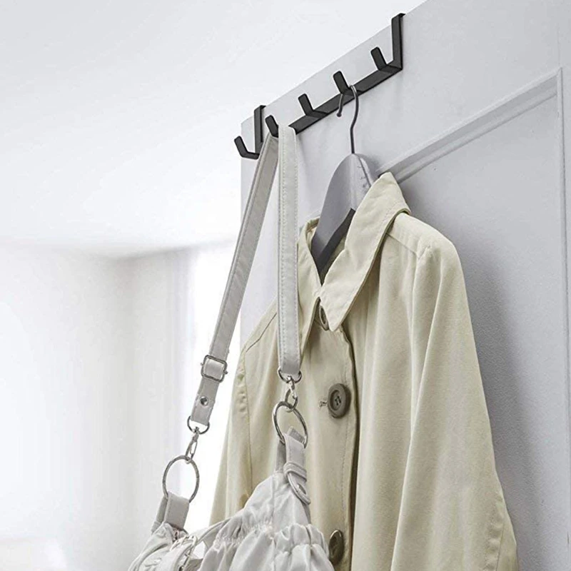 Smart Wide over the Door Rack Wrought Iron Hook Black | Обустройство дома